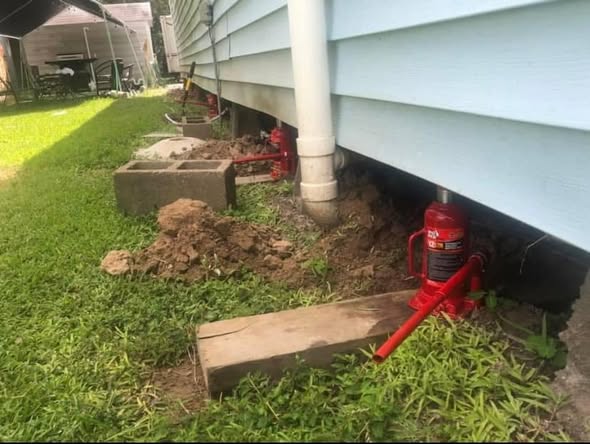 House lifting project in Lafayette LA